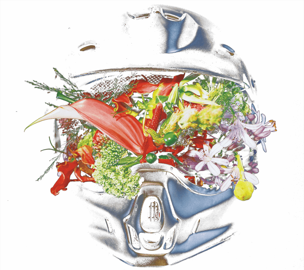 Lavisher helmet with transparent background